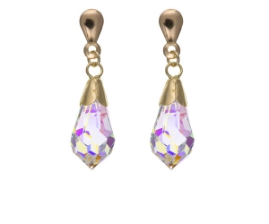 Planet Gold - Gold Earrings - Crystal
