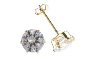 Planet Gold - Gold Earrings - Cubic Zirconia