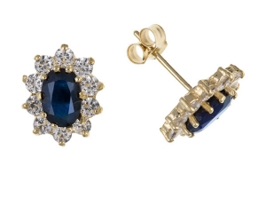 Planet Gold - Gold Earrings - Real Stone