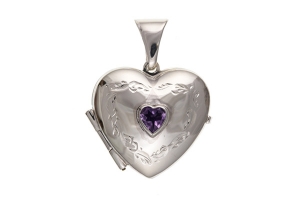 Planet Gold - Silver Locket - Real Stone